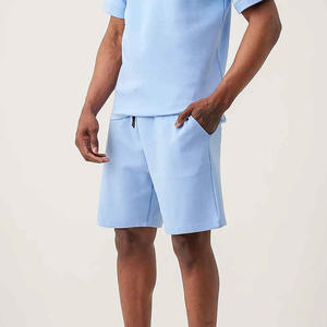 Ensemble short et t-shirt personnalisé pour homme, collection été 2026/2027 – Vente en gros, deux pièces en coton à manches courtes - Product Image 5