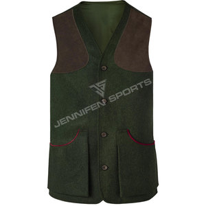 Gilet de chasse pour homme en tissu 100% laine de haute qualité, personnalisé, automne-hiver, avec plusieurs poches - Product Image 1