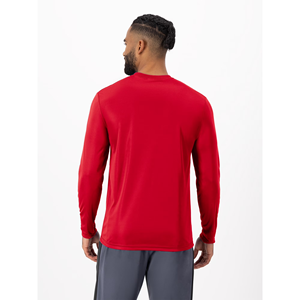 T-shirts de performance pour hommes de qualité supérieure, couleur noire, col rond, tricotés, couleur unie, manches longues, personnalisés, en provenance du Bangladesh. - Product Image 4