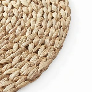 Napperon rond en jacinthe d'eau de style rustique moderne fait à la main tapis de cuisine écologique prix de gros - Product Image 2