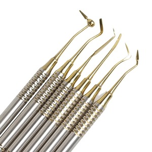 BAFA SURGICAL INSTRUMENTS Juego de 6 piezas para relleno de resina compuesta dental, herramienta ergonómica con mango grueso y cabeza chapada en titanio - Product Image 3