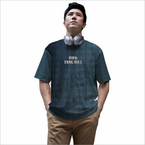 เสื้อยืดพิมพ์ลายผู้ชาย ผ้าระบายอากาศ ทรงหลวม สำหรับผู้ชาย MOQ ต่ำ 100% ผ้าฝ้าย เสื้อยืดผู้ชาย - Product Image 1