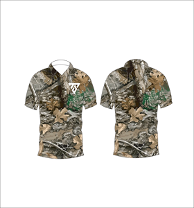 Camiseta polo con estampado de ramas de árboles en marrón y gris para hombre, camiseta informal de manga corta para exteriores - Product Image 6