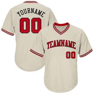 Tendance du moment : Maillot de baseball à col en V avec détails de passepoil, manches courtes, numéro de joueur personnalisé, tenue sportive d'identité d'équipe - Product Image 1