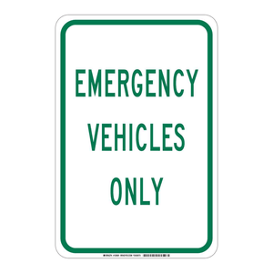 Panneau de signalisation pour véhicules d'urgence uniquement - Panneau de signalisation routière pliable haute visibilité pour intérieur/extérieur, pour zones d'urgence - Product Image 3