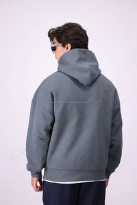 Sudaderas con Capucha Extra Grandes Bordadas de Algodón 100% Pesado para Hombre, Estilo Urbano, Venta al por Mayor, Impresión Personalizada de Otoño - Product Image 3
