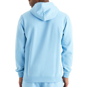 Survêtement à capuche bleu clair pour homme, coupe droite, couleur unie, 100 % coton, style décontracté, collection automne - Product Image 6