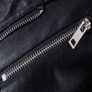 Chaqueta de Cuero Genuino para Hombre, Forro de Algodón, Cierre de Cremallera, Resistente al Viento, Transpirable, Estilo Motero, Invierno, Mejor Precio - Product Image 6