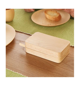 Élégante boîte à beurre en bois d'acacia avec couvercle, boîte à beurre rectangulaire en bois, couleur unie, design minimaliste fait main - Product Image 4