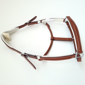 Collier de tête équestre anglais en cuir de haute qualité, personnalisé OEM, avec embout nasal conique super doux et rembourré, pour chevaux - Product Image 4