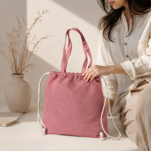 Canvas Recycled Cotton Tote <b>Backpack</b> Bag | Convertible Shoulder <b>Backpack</b> Design | Daily Reusable Carry Utility Bag for Travel - Product Image 2