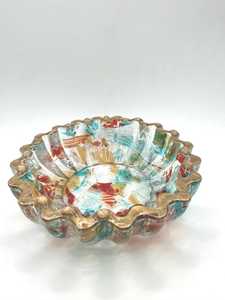 Plato para Joyas de Resina con Borde Dorado |   Cuenco Decorativo de Vidrio Roto - Product Image 3