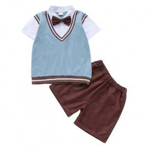 Camiseta de Verano para Niños y Niñas, Estilo Nuevo, con Parches, Cómoda, Uniforme Escolar Personalizado para Primaria - Product Image 6
