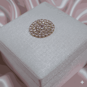 Caja de Regalo de Lujo con Aspecto de Seda Color Marfil, con Medallón Redondo de Cristal, Tapa Desmontable Cuadrada, para Recuerdos de Boda y Joyería - Product Image 4