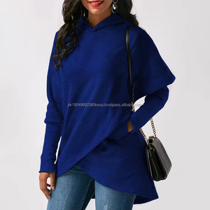 Venta directa de fábrica, suéter largo de diseñador para mujer, abrigo de longitud media para otoño, sudaderas con capucha y logotipo personalizado para mujer, sudaderas, envío DDP - Product Image 5