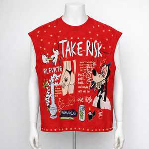 Gilet en coton graphique grande taille personnalisé de haute qualité, imprimé DTG, avec strass, style hip-hop, sans manches, coupe carrée, pour homme - Product Image 5