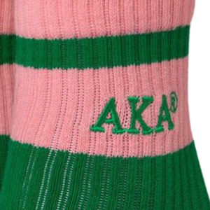 Ankle <b>Socks</b> Pink with Green Cotton Blend Ribbed Soft Breathable Stretch Athletic Casual Comfortable Daily Wear - Product Image 2