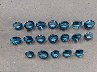 Saphir naturel ovale bleu ciel, taille brillant, taille libre, 12-18 carats, pour la fabrication de bijoux, effet de couleur/feu, prix de gros, lot