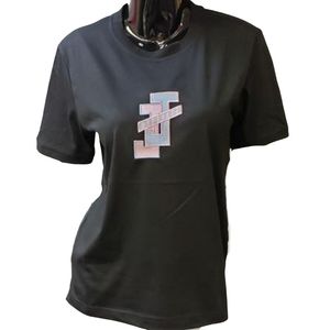 เสื้อยืดกราฟิกสีดำสำหรับผู้หญิง ลำลอง สตรีทแวร์ สวมใส่สบาย แฟชั่นนุ่มนวล เสื้อผ้าสำหรับใส่ทุกวัน - Product Image 1