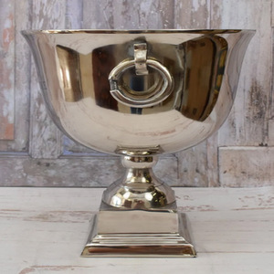 Casted <b>Aluminum</b> Ice Buckets Wine Bottle Cooler Bon Champagne Ice <b>Container</b> Bucket <b>Aluminum</b> Nickel Vintage Gift - Product Image 4