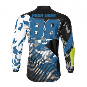 Camiseta de Motocross de Manga Larga para Hombre, Sublimación Personalizada, Camiseta de Carreras MX para Motocross Enduro, Secado Rápido, Color Personalizado - Product Image 2