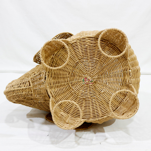 Panier de rangement en rotin naturel en forme d'animal mignon, décoration écologique pour la maison - Product Image 6
