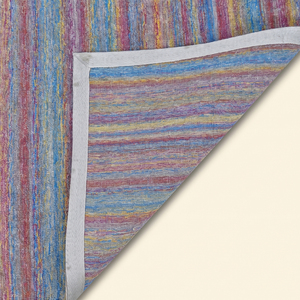 DECORDEC Multicolour Geometric Pattern Handmade Wool <b>Rug</b> Non-Slip Eco-Friendly <b>Thick</b> Pile Area Carpet for Living Room Bedroom - Product Image 5