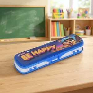 Estuche de Plástico de Excelente Calidad para Lápices con Cierre de Clip, Tamaño Personalizado, Multiusos, para Almacenamiento de Material Escolar para Estudiantes - Product Image 3