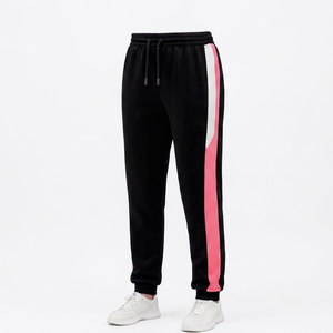 Pantalon de jogging personnalisé avec logo, blocs de couleur, taille élastique, décontracté, pour homme, automne, sportif, avec bande latérale - Product Image 4