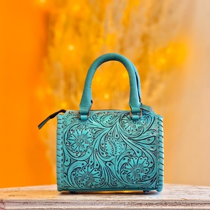 Bolsa de Viaje Ligera de Piel Auténtica Venus Leathers, con Cierre, Diseño de Letras, Poliéster, para Mujer, para Compras - Product Image 2