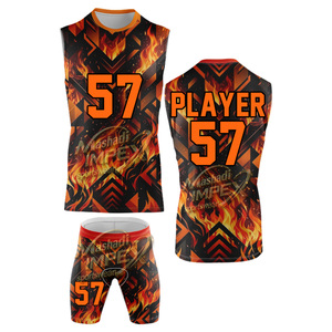 เสื้อฟุตบอล 7v7 แบบขายส่งสั่งทำพิเศษ ระบายอากาศได้ดี พิมพ์ลายบนผ้าสแปนเด็กซ์/โพลีเอสเตอร์ ชุดยูนิฟอร์มอเมริกันฟุตบอลสำหรับผู้ใหญ่แบบ unisex - Product Image 3
