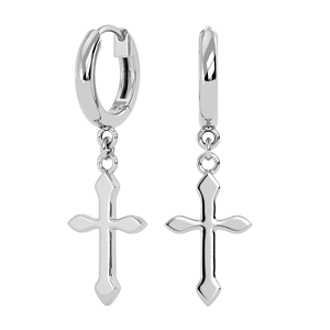 Pendientes Colgantes de Cruz Plateados, Joyería Religiosa Cristiana, Pendientes de Moda Unisex, Material de Aleación, Regalo para Ocasiones Especiales - Product Image 2