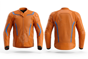 Genuine Leather Motorcycle Jacket Custom Logo Design Printed for Men Full Sleeves Protective Gear Streetwear Motorcycle Jacket - Product Image 4