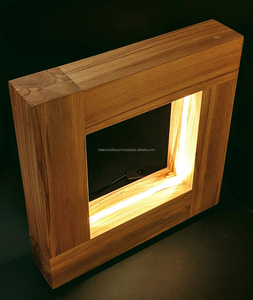 Lampe de table en bois sculpté en bambou avec LED, design unique, luxe moderne, pour salon, chevet, hôtel, de Falak World Export - Product Image 1