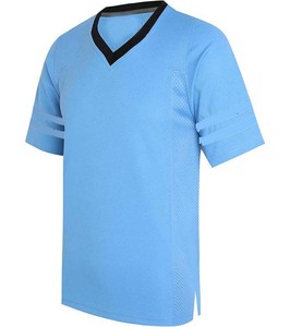 เสื้อกีฬาแบบมีรูระบายอากาศ คอวี ทรงเออร์โกโนมิกส์ สำหรับทีมกีฬามืออาชีพ แห้งเร็ว เป็นมิตรกับสิ่งแวดล้อม พร้อมตัวอักษร - Product Image 1