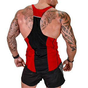 Men's <b>Black</b> Solid Color Sporty Tank Top Quick Dry <b>Knitted</b> O-Neck Sleeveless Workout <b>Vest</b> - Product Image 6