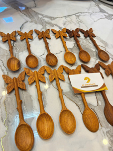 Proveedor de Fábrica en Vietnam, Cuchara de Madera con Mango en Forma de Mariposa, Utensilio de Cocina Natural, Exportación al por Mayor - Product Image 3