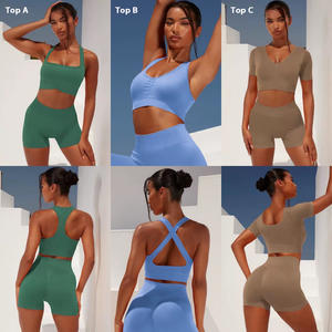 Ensemble de vêtements de sport élégants et stylés pour grandes tailles (jusqu'à 4XL) - 2 pièces : soutien-gorge de yoga à bretelles et leggings de sport très extensibles - Product Image 5