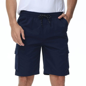 Shorts cargo pour hommes sur mesure, style tendance, respirants, séchage rapide, en polyester/coton doux, taille élastique, design vintage - Product Image 2
