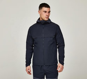 Men's <b>Lightweight</b> Waterproof Breathable Quick Dry Hooded Windbreaker Outdoor Running Streetwear Long Rain <b>Jacket</b> OEM Service - Product Image 4