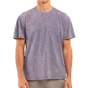 T-shirt vintage en coton délavé pour homme, design personnalisé, style streetwear, tissu tricoté respirant, séchage rapide, service OEM - Product Image 1