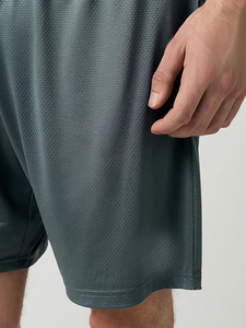 Pantalones Cortos Bermuda de Poliéster para Hombre, de Color Sólido, de Secado Rápido, Cintura Elástica, Tejido de Punto, Casuales, Deportivos, de Longitud Media - Product Image 3