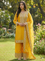 Ensemble de mariage indien en soie brodée avec des paillettes, prêt-à-porter traditionnel, longueur cheville, pour femmes