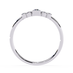 Anillo de Compromiso de Diamante Corte Esmeralda Platino con Diamantes Laterales Redondos, Estilo Clásico, Certificado GIA, para Mujer - Product Image 4
