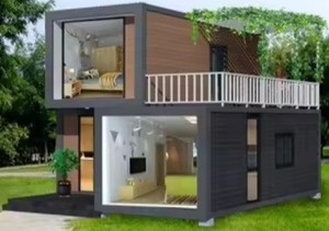 Maison préfabriquée en conteneur de 40 pieds avec toit solaire - Product Image 3