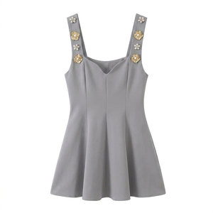 Manufacturer CUSTOM Women Sleeveless TANKTOP Pearl Strap Mini <b>Dress</b> Elegant Fashionable Summer causalwear <b>tank</b> <b>top</b> lightweight - Product Image 1