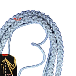 Braided Aiguillette Shoulder <b>Silver</b> <b>Wire</b> <b>Silver</b> Aiguillette <b>Wire</b> Cord Aiguillette Metallic <b>Silver</b> Tip - Product Image 2