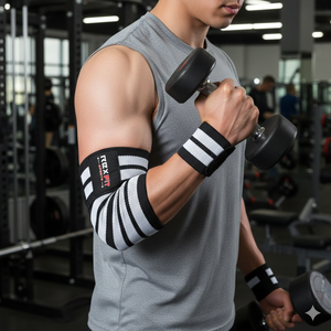 Rexfit Sport - Mangas de Neopreno de 5 mm para Codo, 1 Par, Mangas de Neopreno de Alto Rendimiento de 5 mm para Entrenamiento de Fuerza y Potencia - Product Image 1