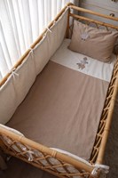 Ensemble de literie pour bébé en coton biologique et lin, personnalisable OEM ODM, naturellement respirant, doux, hypoallergénique, 200TC, américain