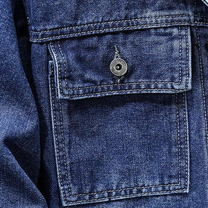 Veste en jean oversize personnalisable pour femme, avec boutons, décontractée, pour l'automne et l'hiver, traitement brut, rembourrage en coton écologique - Product Image 3